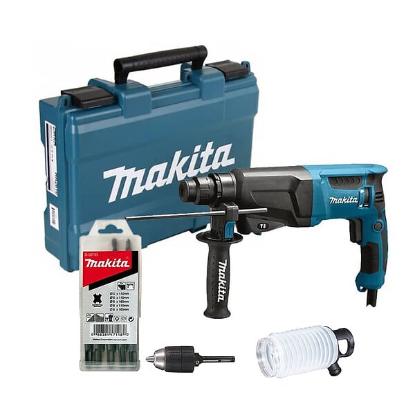 MAKITA - Perforateur SDS-Plus 800 W -  - accessoires - coffret - HR2600X9 - large