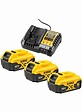 DEWALT - Pack énergie  XR - 3 batteries 18V 5.0Ah + Chargeur universel 12V/18V - DCB1104P3-QW - vignette