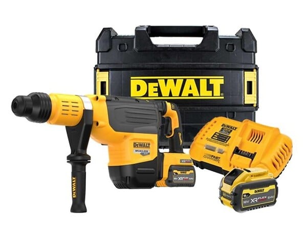 DEWALT - Perforateur SDS-Max XR Flexvolt 54V 13,3J -  - avec 2 batteries 54V 3Ah - chargeur - coffret - DCH735X2-QW - large