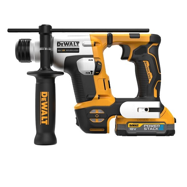 DEWALT - Perforateur SDS-Plus XR 18V 1.7Ah Li-Ion brushless 1.4J Powerstack - DCH172E2T-QW - large