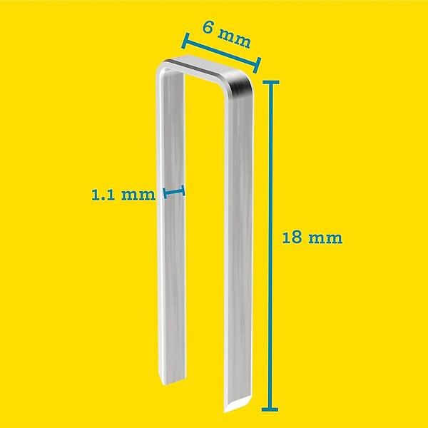RAPID - Agrafes en fil plat galvanisés n° 606/18 mm - 4000 pièces - Boite en carton - RAPID-ISABERG - 11897602 - large