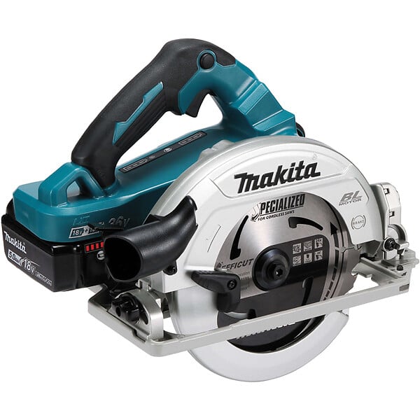 MAKITA - Scie circulaire Ø 190 mm 2x5Ah 18V LXT ®MAKITA DHS782PT2J en coffret et chargeur double - large