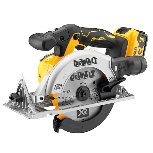 DEWALT - Scie circulaire 165 mm XR 18V  + 2 batteries 5Ah + coffret Tstak - DCS565P2-QW - large