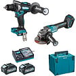 MAKITA - Ensemble de 2 machines 40 V max Li-Ion 4 Ah XGT (DF001G + GA005G)  - DK0124G201 - vignette