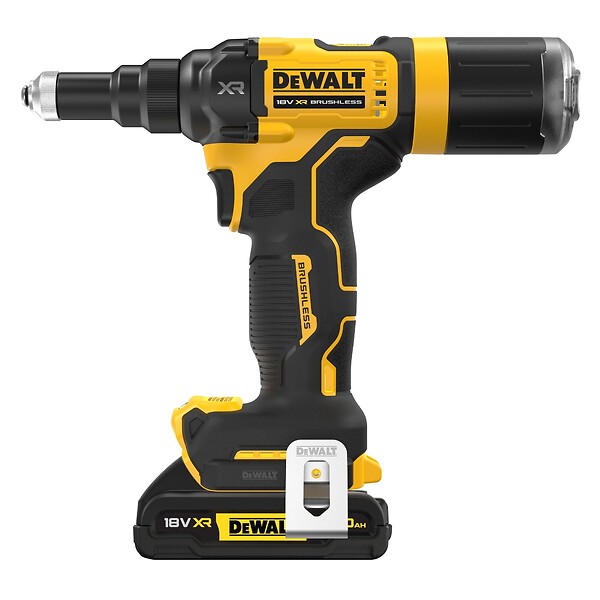 DEWALT - Riveteuse  XR 18V 2Ah Brushless 4,8 mm - 2 batteries renforcées, coffret TSTAK - DCF403D2GT-QW - large