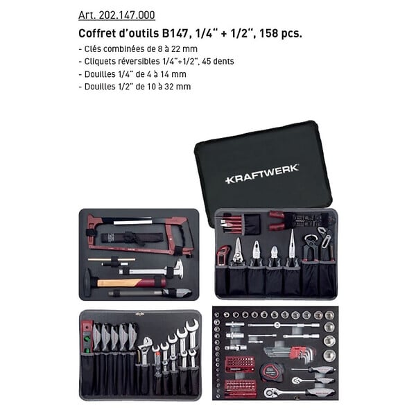 KRAFTWERK - Coffret outillage 158 pièces KRAFTWERK - 202.147.000 - large