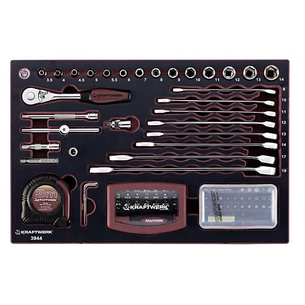 KRAFTWERK - Coffret d'outils Pro-Line 1/4' KRAFTWERK 123 pièces - 3944 - large