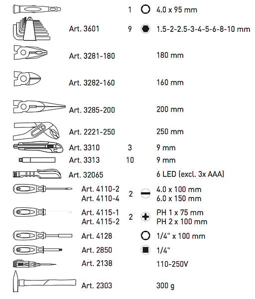 KRAFTWERK - Coffret d'outils Pro-Line 1/4' KRAFTWERK 123 pièces - 3944 - large