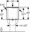 GEBERIT - Réservoir apparent  AP128 - Rinçage double touche, alimentation latérale - 128.317.11.5 - vignette