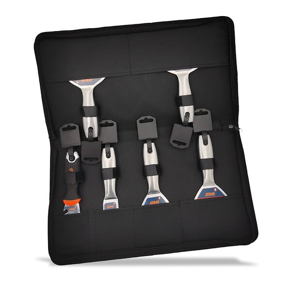 EDMA - Lot EDMA Couteau à enduire - 6 outils + sacoche - 610161 - large