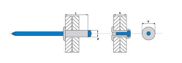SCELL-IT - Boîte 250 Rivets aveugles standard SCELL-IT - 4.8 x 10 mm - ASD4810 - large