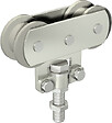 MANTION - Une monture sur chant Sportub MANTION pour déplacement droit 150kg - 2 galets Delrin - 255D - vignette