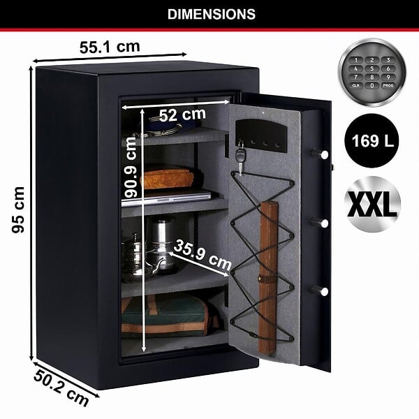 MASTER LOCK - Coffre-fort MASTERLOCK Combinaison électronique - 169L - T0-331ML - large