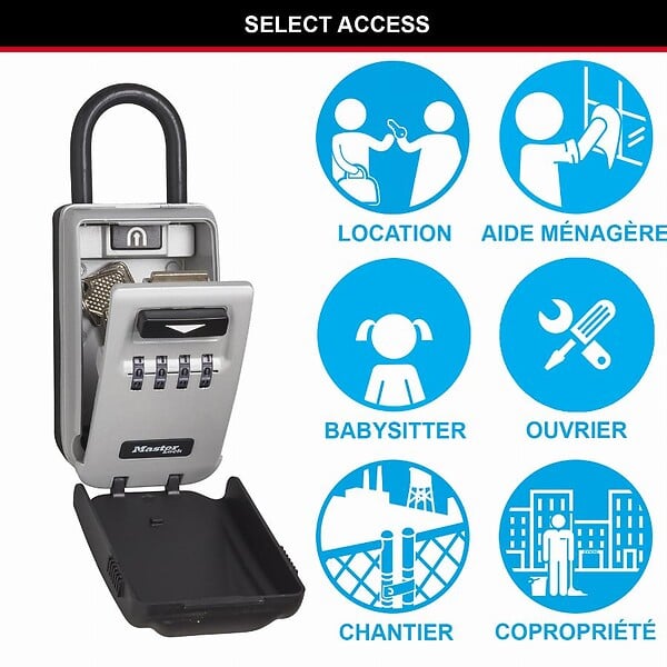 MASTER LOCK - Boite à clés MASTERLOCK avec anse - Rétroéclairé - 5424EURD - large