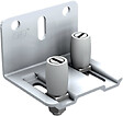 MANTION - Guide réglable à 2 olives nylon sur platine acier zingué MANTION pour rail - Blanc 1125x18 - 1128A - vignette