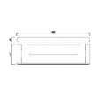 STANO - Étagère murale MOON chromé 43 cm - vignette