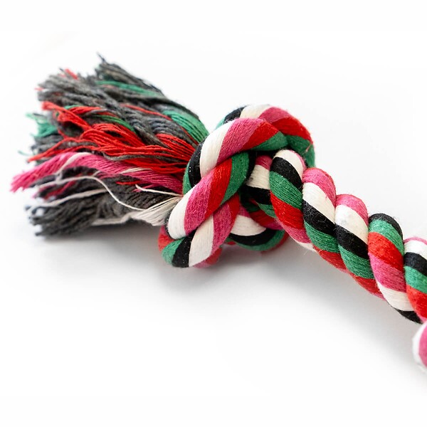 KZ GARDEN - Jouet pour Chien Corde Coton Jeu dentaire 20 cm Os à Mâcher Hygiène Bucco-dentaire Nœuds - large