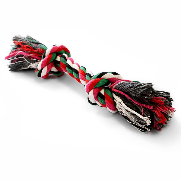 KZ GARDEN - Jouet pour Chien Corde Coton Jeu dentaire 20 cm Os à Mâcher Hygiène Bucco-dentaire Nœuds - large