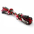 KZ GARDEN - Jouet pour Chien Corde Coton Jeu dentaire 20 cm Os à Mâcher Hygiène Bucco-dentaire Nœuds - vignette
