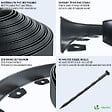 VOUNOT - Bordure de jardin PVC flexible 20m avec piquets anthracite - vignette