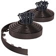 VOUNOT - Bordure de jardin PVC flexible 40m avec piquets marron - vignette