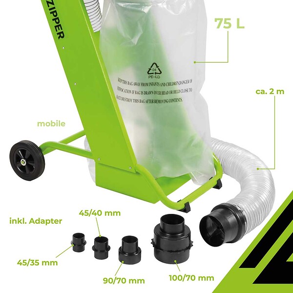 ZIPPER - Aspirateur pour atelier - 230 V - 50 Hz - large