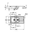 GROHE - Évier K200 GROHE 31564SD1 1 bac + 1/2 bac + 1 égouttoir - inox - vignette