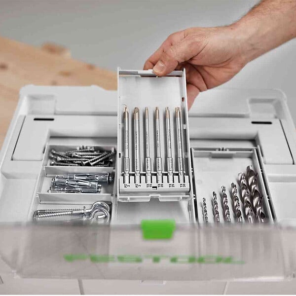 FESTOOL - Coffret de forets hélicoïdaux FESTOOL 577395  BKS SYS3 D3-8 K CE/W - large