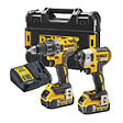 DEWALT - Pack 2 outils 18V DEWALT DCK268P2T-QW : perceuse-visseuse compact DCD791 et visseuse à choc DCF887 avec un coffret et 2 batteries - vignette