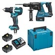 MAKITA - Pack 2 outils MAKITA DLX2191TJ (DDF484 + DHR243) 18V Li-Ion (2 x 5,0 Ah) - vignette