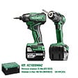 HIKOKI - Pack de 2 outils Perceuse Visseuse 55 Nm + Visseuse à choc 140 Nm HIKOKI KC18DDWAZ 18V 5Ah Brushless avec 2 Batteries et HitCase - vignette
