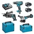 MAKITA - Pack 3 outils MAKITA DLX3078MJ (DDF482 + DGA504 + DHR241) 18V Li-Ion (3x4Ah) - vignette