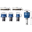 BOSCH - Coffret 3 Scies trépans BOSCH 2608900502 Power Change EXPERT Carbure Précision Métal Ø22 25 32mm - vignette