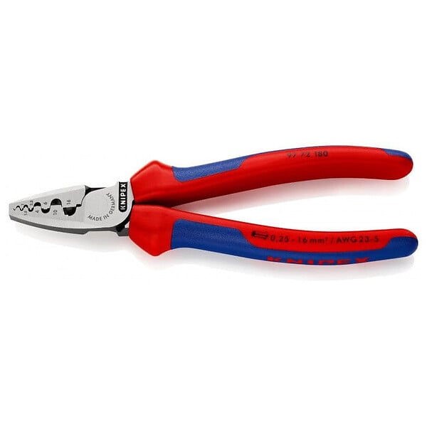 KNIPEX - Pince à sertir manuelle KNIPEX 97 72 180 180mm - large