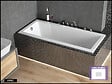 BESCO - Baignoire Droite sans Tablier - 120 x 70 cm - MODERN SANS TABLIER - REPOSE-TÊTE OFFERT - vignette