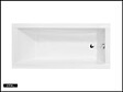 BESCO - Baignoire Droite sans Tablier - 120 x 70 cm - MODERN SANS TABLIER - REPOSE-TÊTE OFFERT - vignette