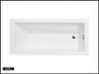 BESCO - Baignoire Droite sans Tablier - 130 x 70 cm - MODERN SANS TABLIER - REPOSE-TÊTE OFFERT - vignette