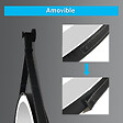 AICA SANITAIRE - AICA Miroir salle de bain rond LED 60cm tricolore + anti-buée + dimmable + mémoire,avec ceinture en cuir amovible,noir - vignette