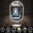 AICA SANITAIRE - AICA Miroir salle de bain LED 60x90cm tricolore + anti-buée + dimmable + mémoire - vignette