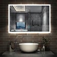 AICA SANITAIRE - AICA Miroir lumineux à LED, 120x70cm, dimmable, avec mémoire et anti-buée, IP44, horizontal/vertical, blanc froid - vignette