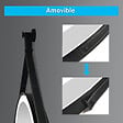 AICA SANITAIRE - AICA Miroir salle de bain rond LED 70cm tricolore + anti-buée + dimmable + mémoire,avec ceinture en cuir amovible,noir - vignette