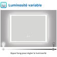 AICA SANITAIRE - AICA Miroir de salle de bain à LED, dimmable et mémoire, 80x60cm miroir lumineux anti-buée - vignette