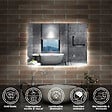 AICA SANITAIRE - AICA Miroir de salle de bain LED, 90x70cm, mémoire + dimmable + anti-buée, IP44, 6000K blanc - vignette