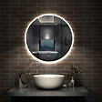 AICA SANITAIRE - AICA Miroir de salle de bain rond LED 60cm, dimmable + mémoire, IP44 - vignette