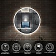 AICA SANITAIRE - AICA Miroir de salle de bain LED rond de 60cm, dimmable + mémoire + antibuée, avec interrupteur tactile, blanc - vignette