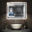 AICA SANITAIRE - AICA Miroir lumineux dimmable, 70x50cm, avec mémoire, salle de bain anti-buée, 6000k blanc froid, IP44 - vignette