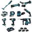 MAKITA - Pack 10 outils MAKITA LOT0309 18V 5 x 5.0 Ah (DCL180 - DHP486 - DTD154 - DGA506 - DHS680 - DHR243 - DTM51 - DJR183 - DJV182 -DBO180) - vignette