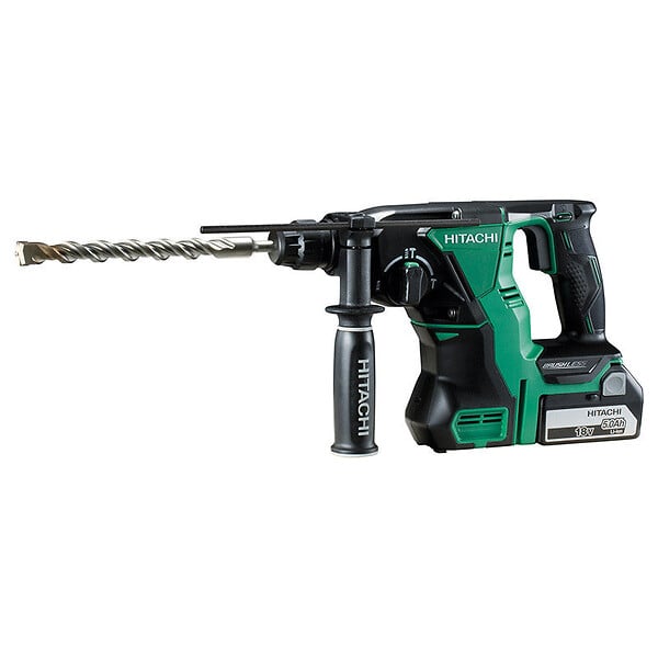 HIKOKI - Pack 4 outils perforateur - perceuse - meuleuse & visseuse HIKOKI KC18DEWHZ + 3 x 5,0Ah & chargeur + sac de transport - large