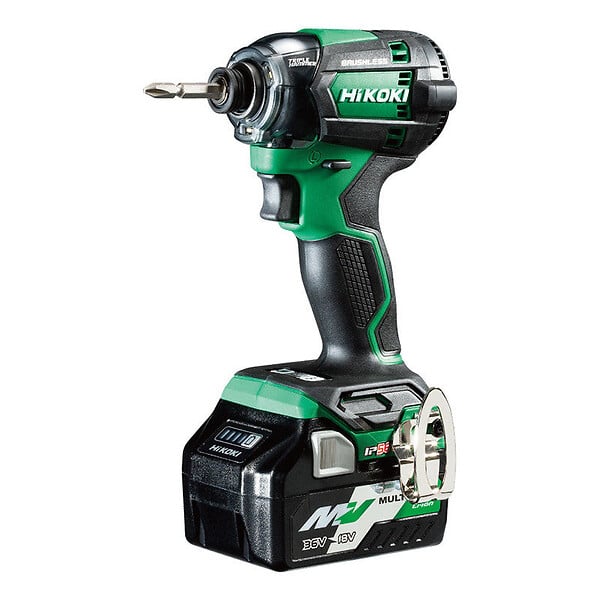 HIKOKI - Pack 4 outils perforateur - perceuse - meuleuse & visseuse HIKOKI KC18DEWHZ + 3 x 5,0Ah & chargeur + sac de transport - large