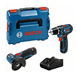 BOSCH - Pack 2 outils BOSCH 0615990N2U Perceuse-visseuse GSR 12V-15 + Meuleuse angulaires GWS 12V-76 + 2 batteries 2Ah 12V + chargeur en L-BOXX - vignette